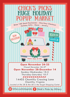 Chicks Picks Holiday Pop Up is Coming!