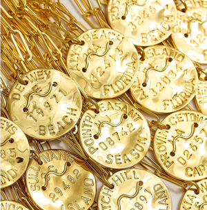 18kt Gold Plated Beach Tag Necklace