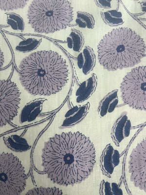 100% Cotton Long Pajama Set in Cornflower Purple