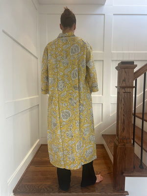 100% Cotton Long Robe in Seuss (sunshine)
