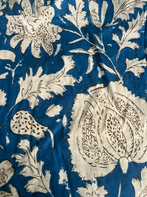 100% Cotton Long Robe in Seuss (royal blue)