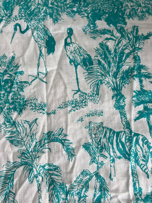 100% Cotton Long Robe in In the Wild (teal)