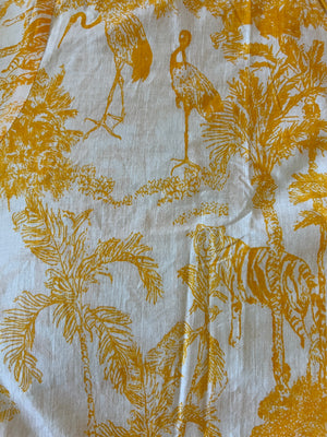 100% Cotton Long Robe In the Wild (yellow)