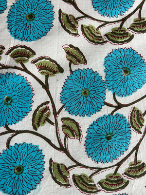100% Cotton Shorty Pajama Set in Cornflower (teal)