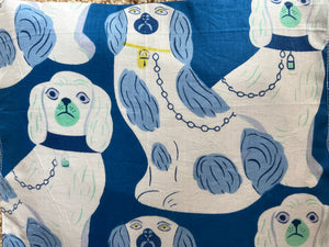 100% Cotton Shorty Pajama Set in Stafford Dogs (blue)