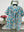 100% Cotton Shorty Pajama Set in Cornflower (teal)