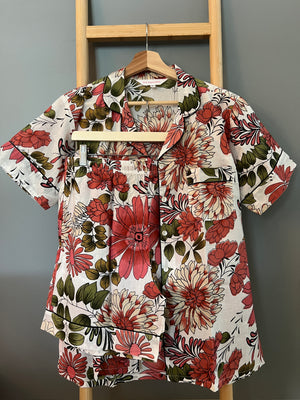 100% Cotton Shorty Pajama Set in Chrysanthemum