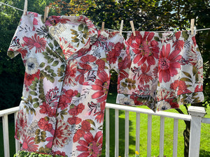 100% Cotton Shorty Pajama Set in Chrysanthemum