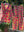 100% Cotton Long Pajama Set in Cornflower Amber & Raspberry