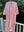 100% Cotton Long Robe in Dahlia (Pink)