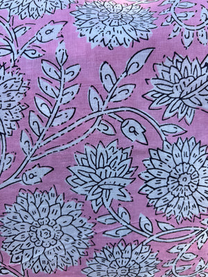 100% Cotton Long Robe in Dahlia (Pink)