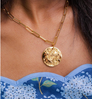 18kt Gold Plated Beach Tag Necklace
