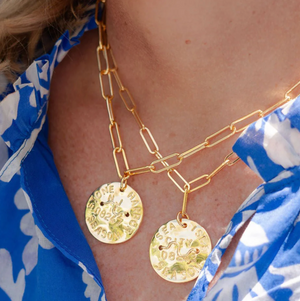 18kt Gold Plated Beach Tag Necklace
