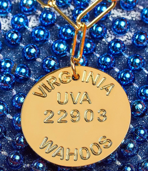College Tag Charm Necklace – 18k Gold Plated