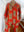100% Cotton Long Pajama Set in Tibetan Tiger Pink & Orange