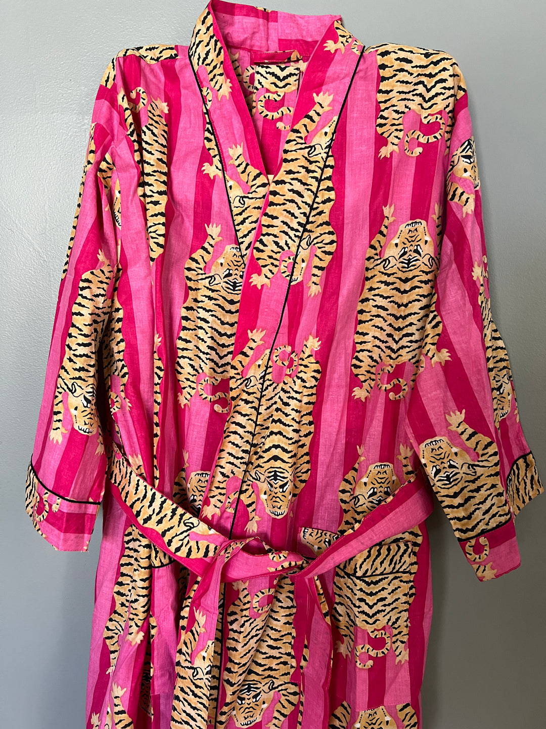 Tibetan Tiger (Bubble Gum Pink)  Long women's cotton robes