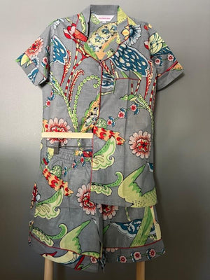 Garden Menagerie Women cotton shortie pajama sets
